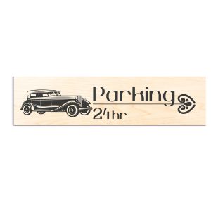 ΞΥΛΙΝΗ ΕΠΙΓΡΑΦΗ PARKING