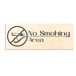 ΞΥΛΙΝΗ ΕΠΙΓΡΑΦΗ NO SMOKING